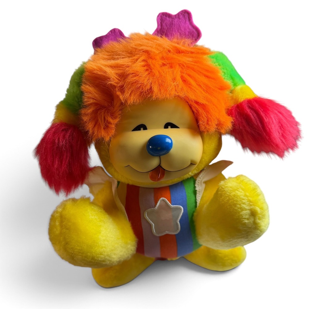 Rainbow Brite Puppy Dog Yellow Plush Toy Play LLC Hallmark Star 10 Inch
